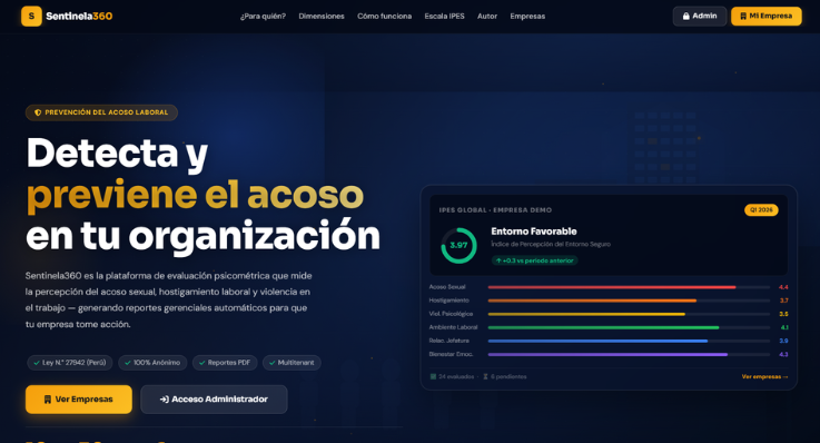 Sentinela 360° - Sistema de Gestión y Evaluación de Acoso Sexual Laboral